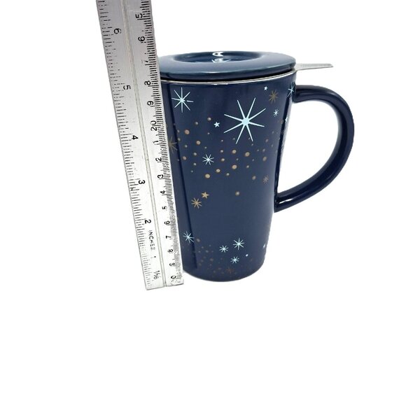 Davids Tea Perfect Mug Lid Infuser Starry Sky Color Changing Retired READ 12 oz - Picture 6 of 10